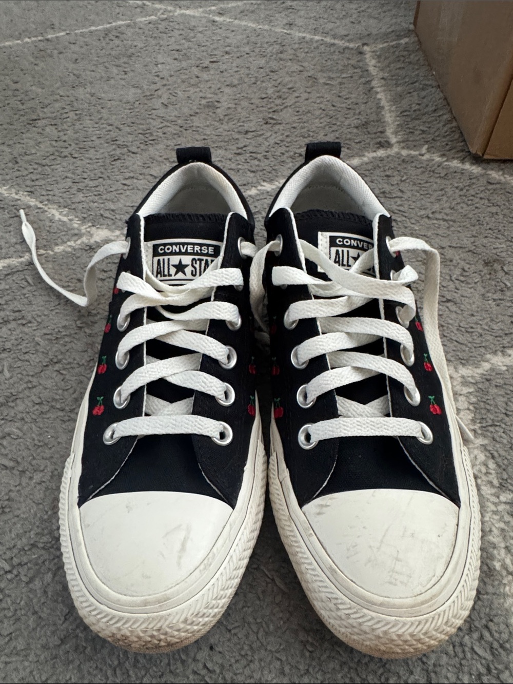 Converse All Star Black Low-Top Sneakers with Cherry Embroidery - Picture 3 of 5